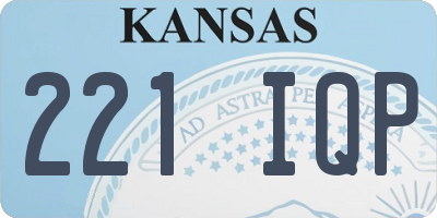 KS license plate 221IQP