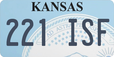 KS license plate 221ISF