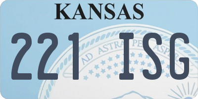 KS license plate 221ISG