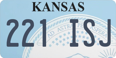 KS license plate 221ISJ