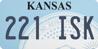 KS license plate 221ISK