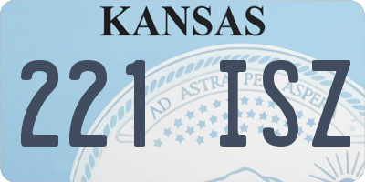 KS license plate 221ISZ