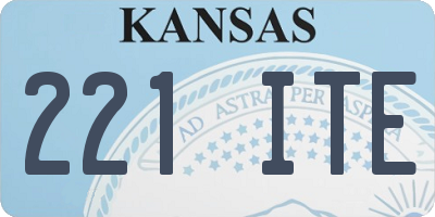 KS license plate 221ITE