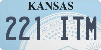 KS license plate 221ITM