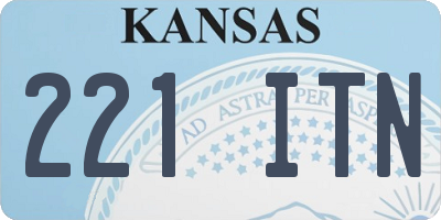 KS license plate 221ITN