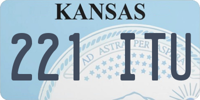 KS license plate 221ITU