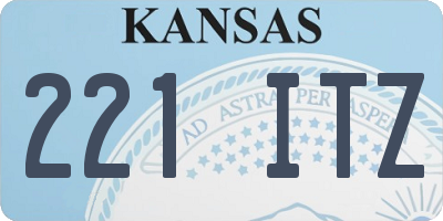 KS license plate 221ITZ
