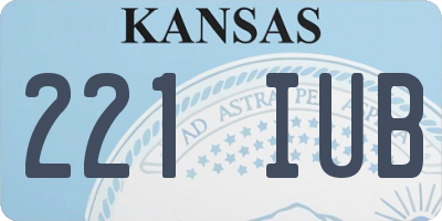 KS license plate 221IUB