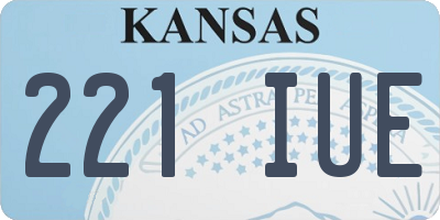 KS license plate 221IUE