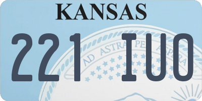 KS license plate 221IUO