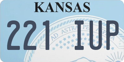 KS license plate 221IUP