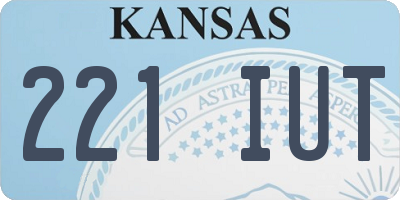 KS license plate 221IUT