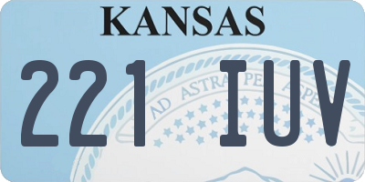 KS license plate 221IUV