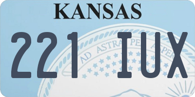 KS license plate 221IUX