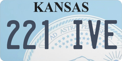 KS license plate 221IVE