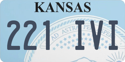 KS license plate 221IVI