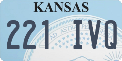 KS license plate 221IVQ