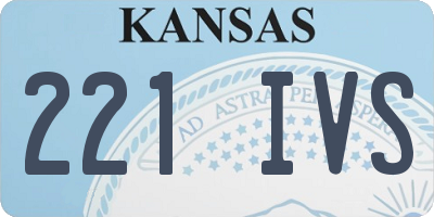 KS license plate 221IVS