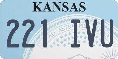 KS license plate 221IVU