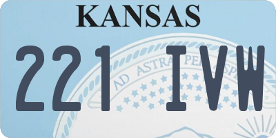 KS license plate 221IVW