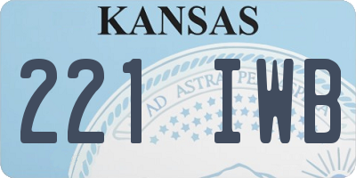 KS license plate 221IWB