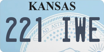 KS license plate 221IWE