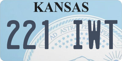 KS license plate 221IWT