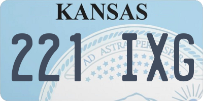 KS license plate 221IXG