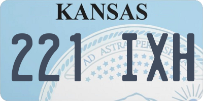 KS license plate 221IXH