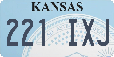KS license plate 221IXJ