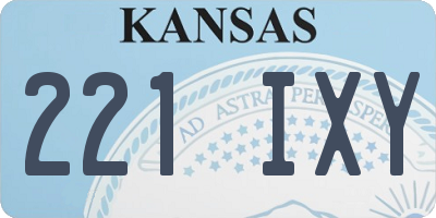 KS license plate 221IXY