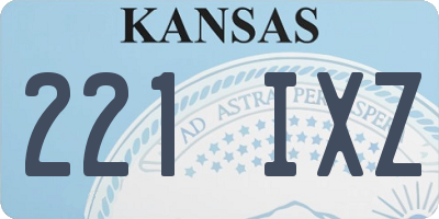 KS license plate 221IXZ