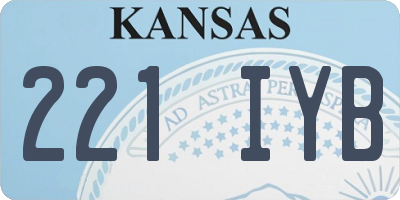 KS license plate 221IYB