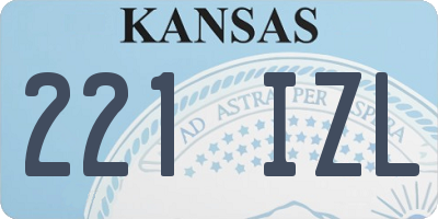 KS license plate 221IZL