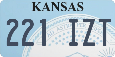 KS license plate 221IZT
