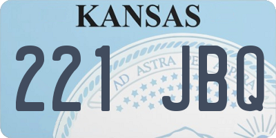 KS license plate 221JBQ