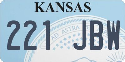 KS license plate 221JBW