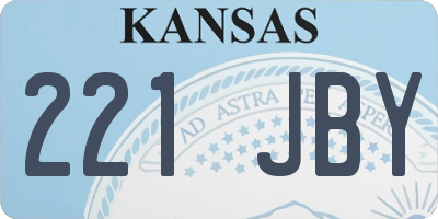 KS license plate 221JBY