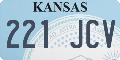 KS license plate 221JCV