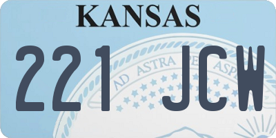 KS license plate 221JCW