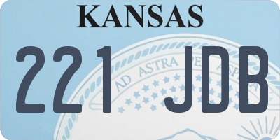 KS license plate 221JDB