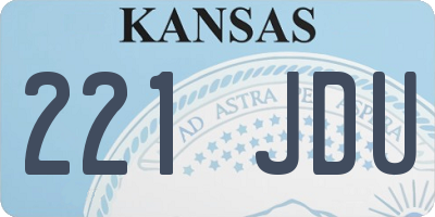 KS license plate 221JDU