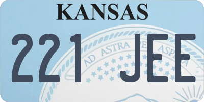 KS license plate 221JEE