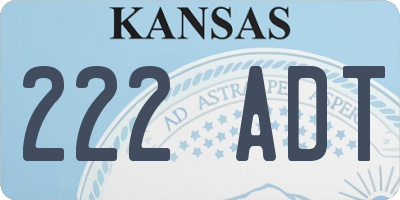 KS license plate 222ADT