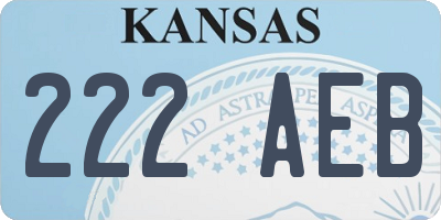 KS license plate 222AEB