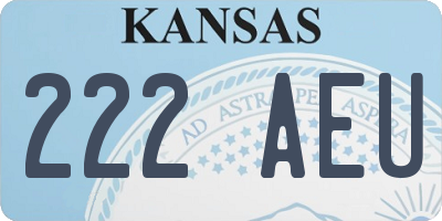 KS license plate 222AEU