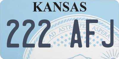 KS license plate 222AFJ