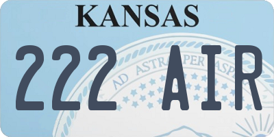 KS license plate 222AIR