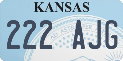 KS license plate 222AJG