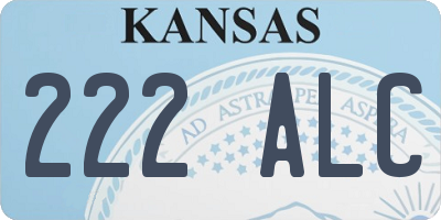 KS license plate 222ALC